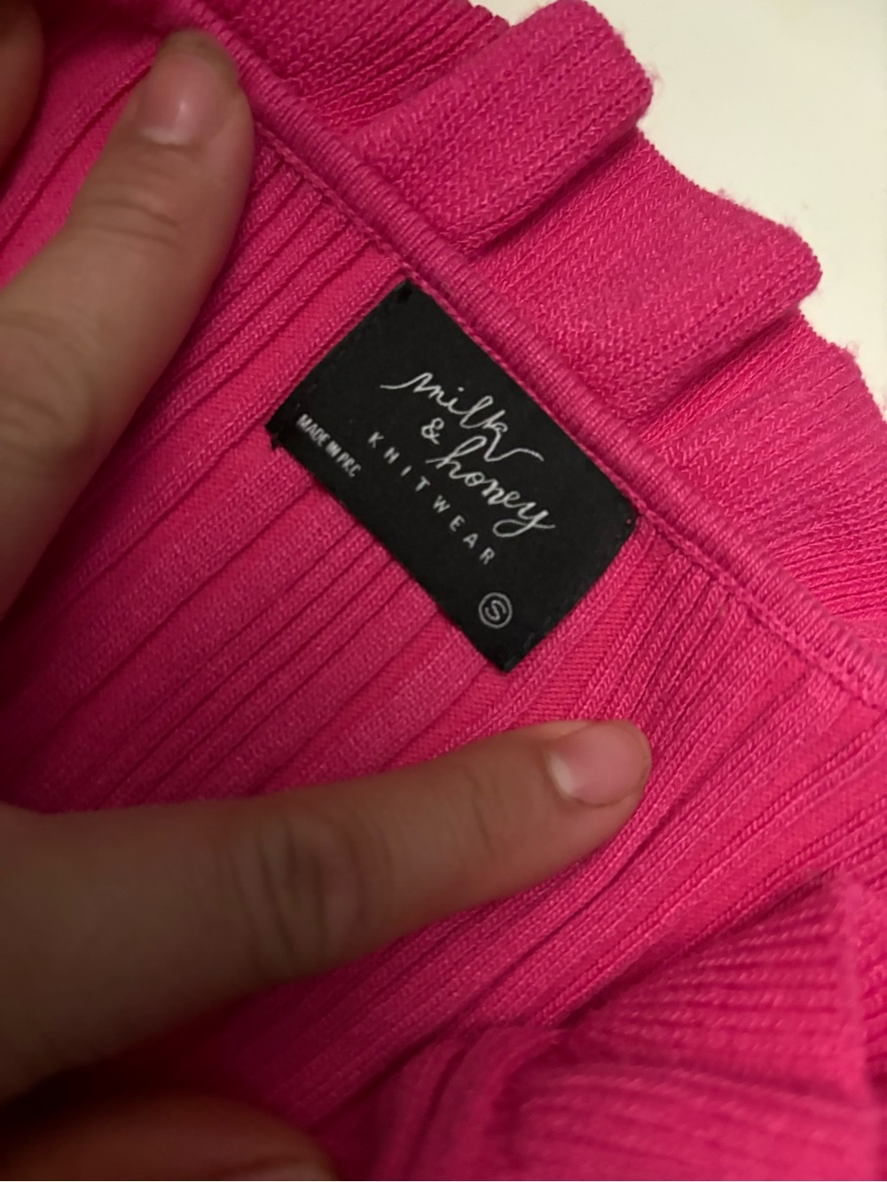 Ruffled Tie-Front Camisole — Raspberry Pink - Picture 2 of 4